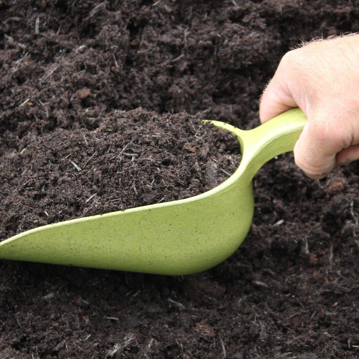 haxnicks- bamboo scoop- garden scoop - compost/ earth scoop- sustainable/compostable