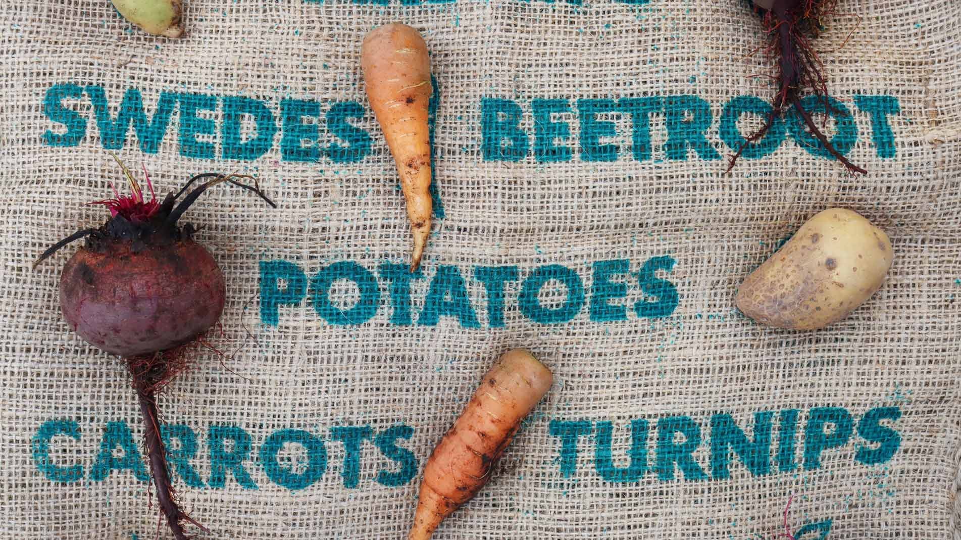 natural jute sacks the best way to store potatoes, carrots, beetroot and other root veg