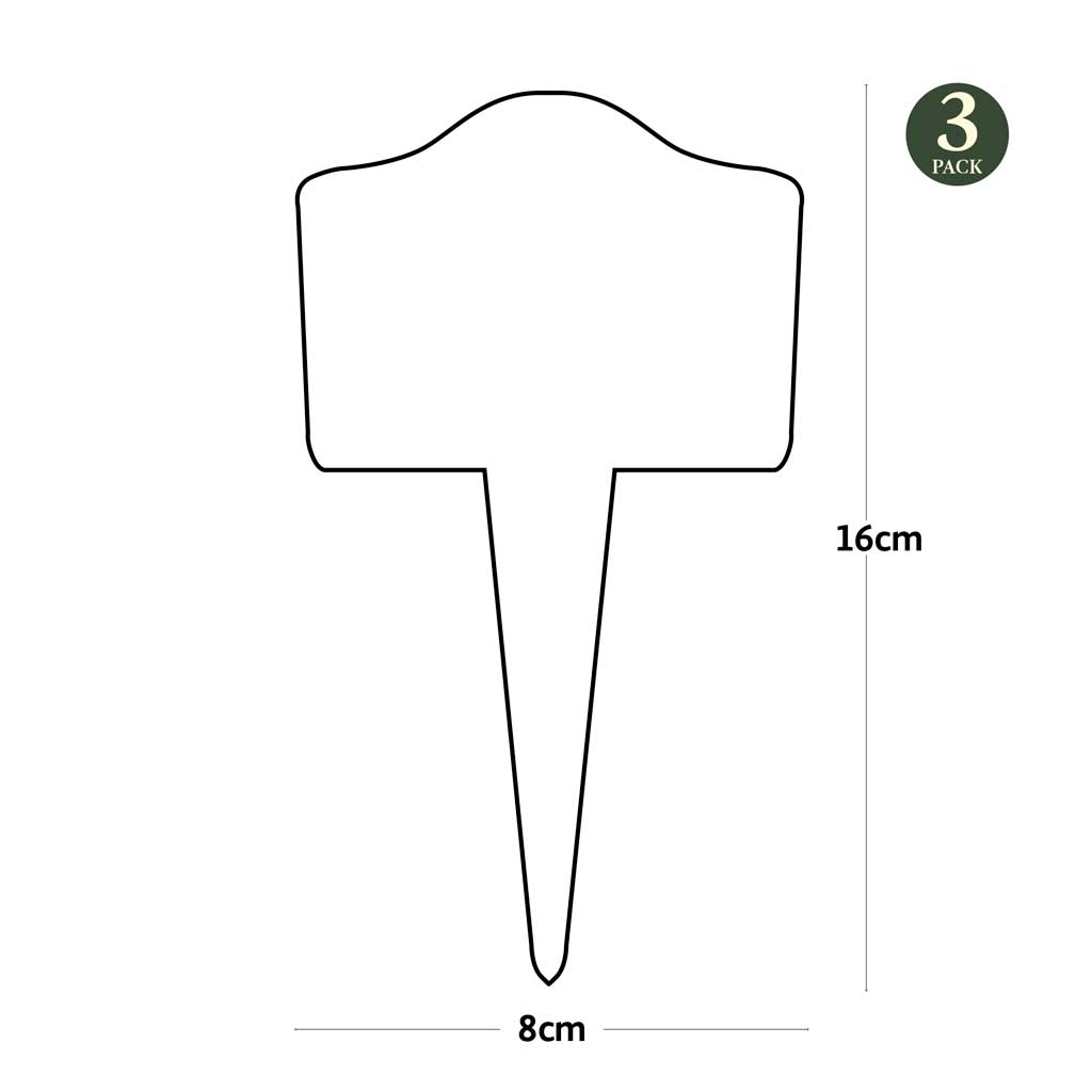 Line drawing of Haxnicks Bamboo Plant marker with dimensions