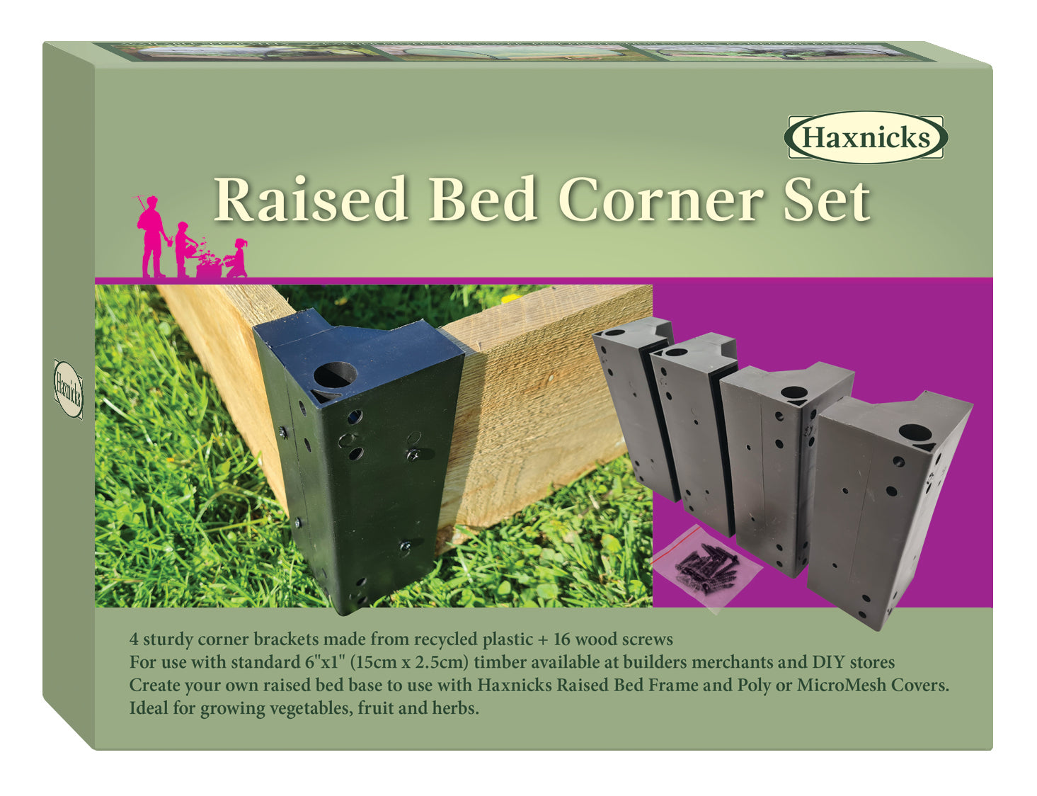 Pack shot Raised Bed Corner set