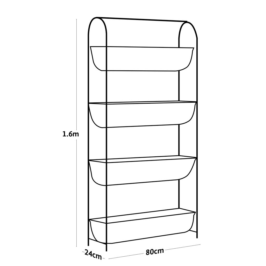 Diagram of a Vigoroot Balcony Garden with dimensions