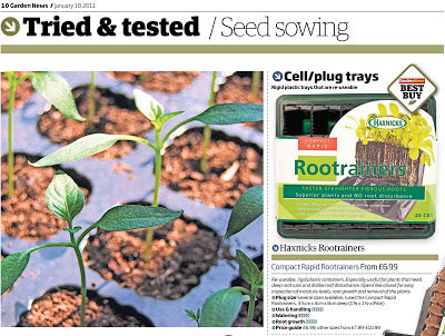 haxnicks- compact Rootrainers- 2 Best Buy awards in the same month- gardening Best Buy - award winning gardening tool
