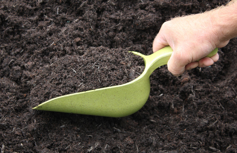 haxnicks- bamboo scoop- garden scoop - compost/ earth scoop- sustainable/compostable