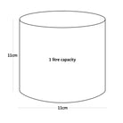 diagram of a Cylindrical Vigoroot container with dimensions labeled on a white background