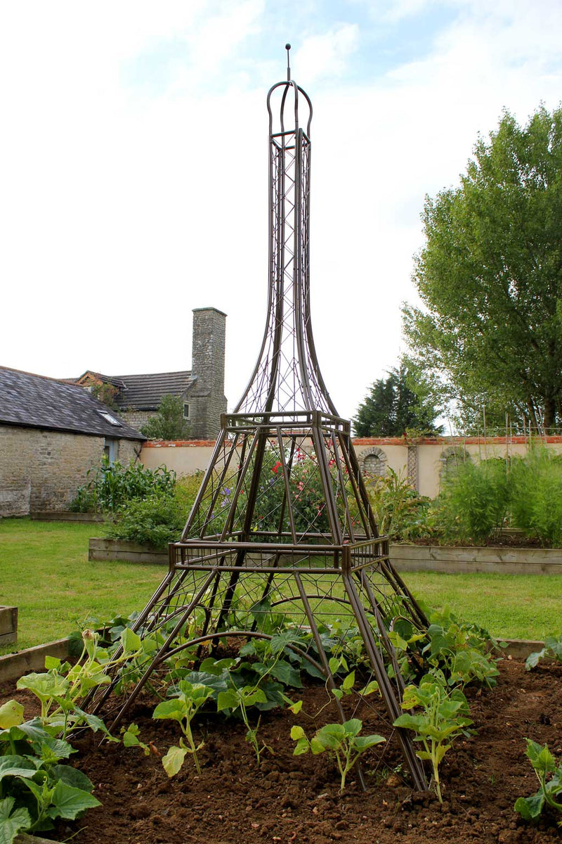 Haxnicks- Eiffel Tower Plant Frame - in use bare frame